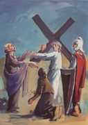 Obraz ze zastavení na křížové cestě