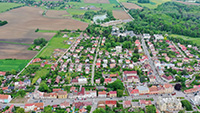 Letecký snímek - Lázně Bělohrad
