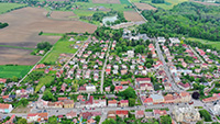 Letecký snímek - Lázně Bělohrad