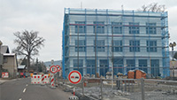 Stavba nové budovy městkého úřadu v Lázních Bělohradě