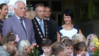 Václav Klaus na základní škole v Lázních Bělohradě