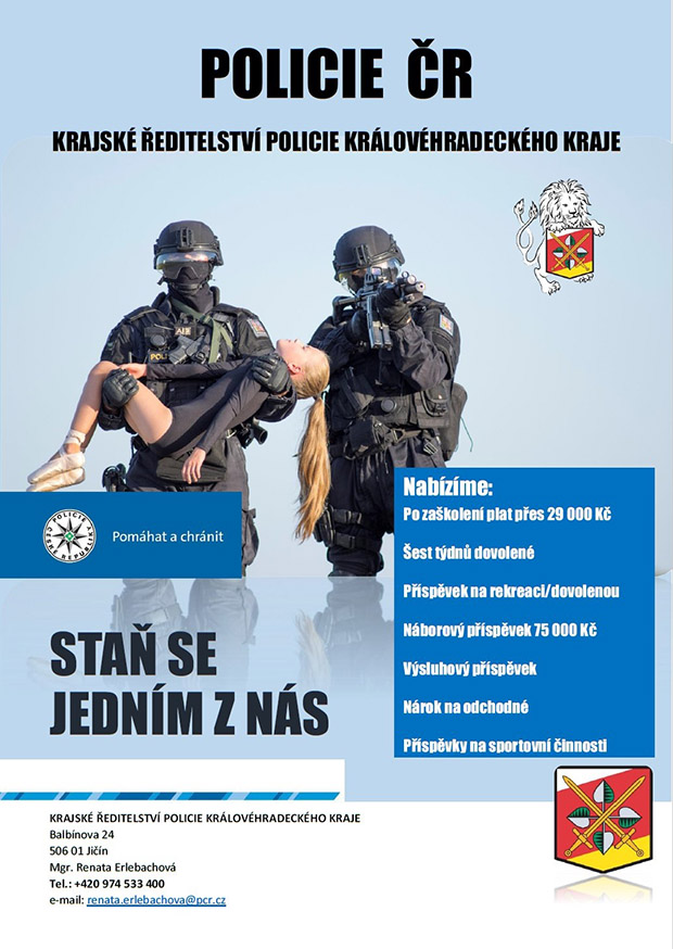 Náborový leták policie KHK